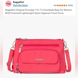Baggallini 11 X 7.5" Original Crossbody Purse, Red